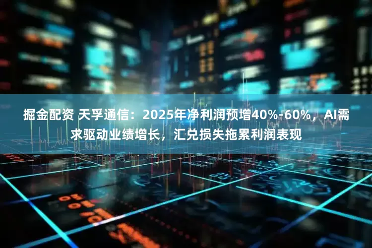 掘金配资 天孚通信：2025年净利润预增40%-60%，AI需求驱动业绩增长，汇兑损失拖累利润表现